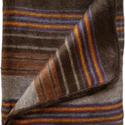 Alpaca Wool Throw Blanket | Warm, Ultra-Soft, 85" x 65" | Breathable, Non-Itchy Blanket-Throw | Hypoallergenic and Beautiful Fabric (Dark Brown)
